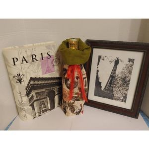 🐸Wine bottle gift bag set of 2. Lined ribbon Handmade